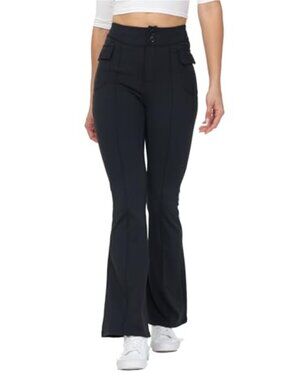 Flare Yoga Pants High Waisted Cargo Leggings with Pockets Athletic Workout Wide